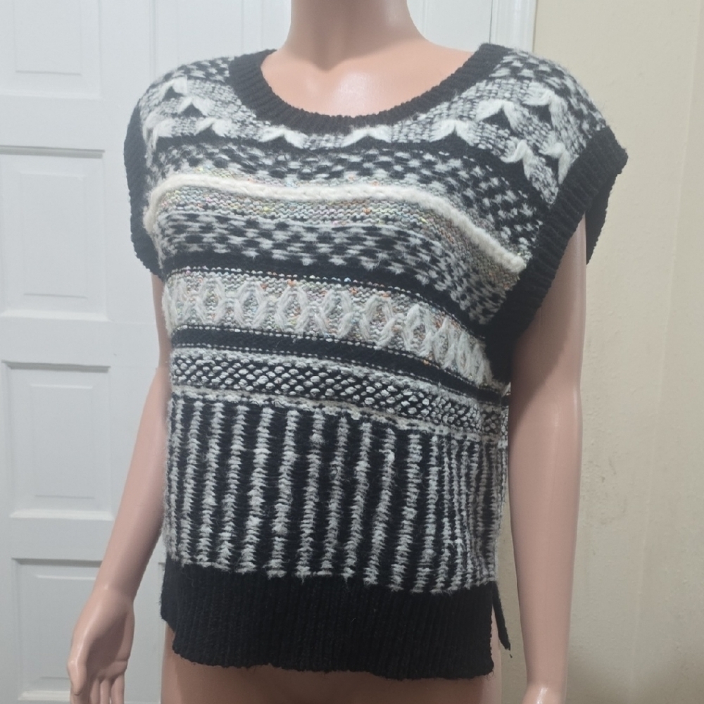 Anthropologie Monochrome Knit Vest